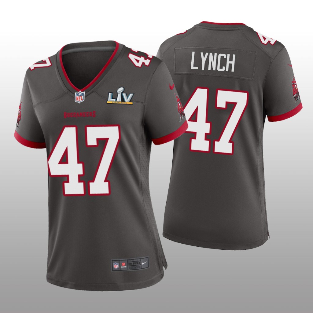 Tampa Bay Buccaneers John Lynch Pewter Game Jersey Super Bowl LV - Women's
