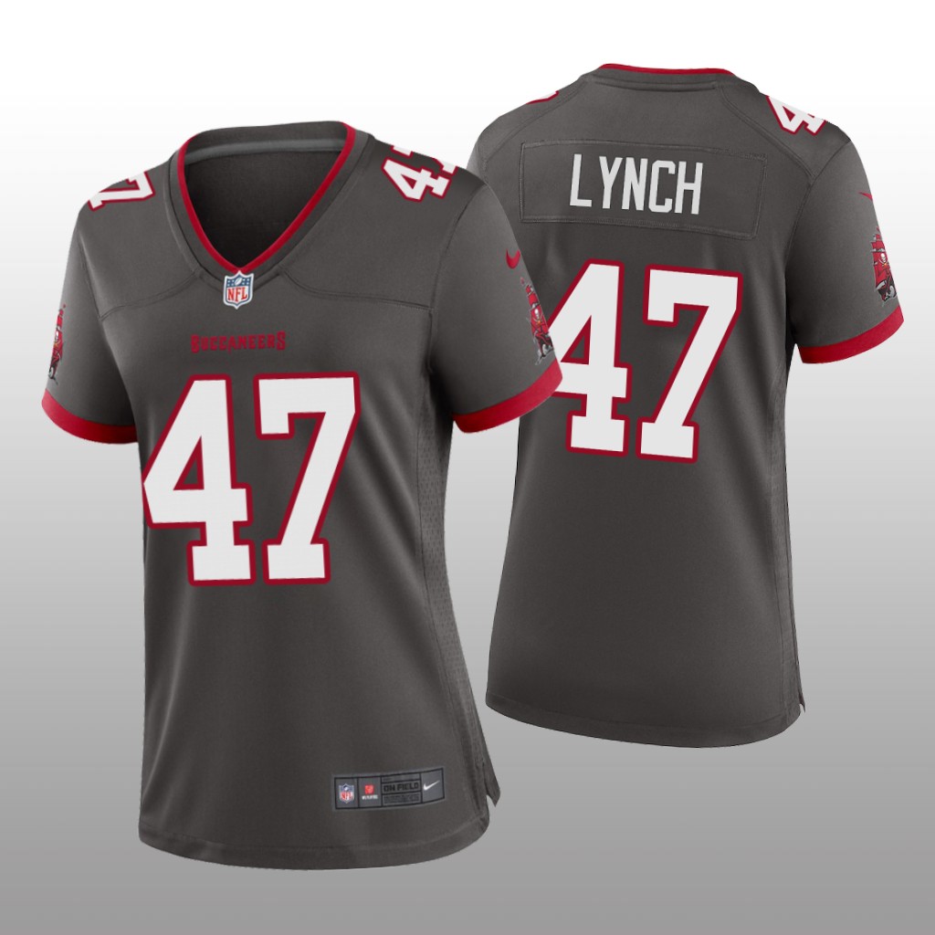 Tampa Bay Buccaneers John Lynch Pewter Jersey Game - Women's
