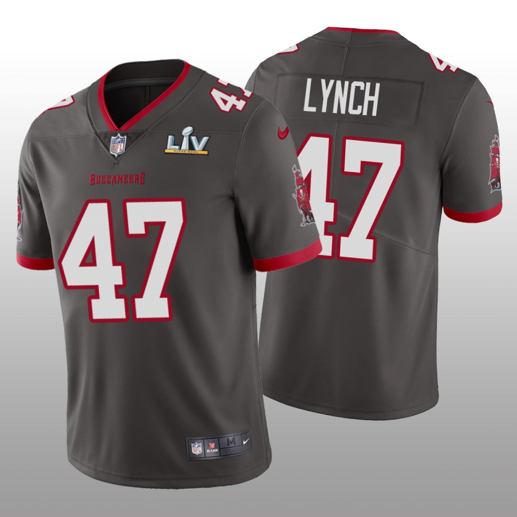 Tampa Bay Buccaneers John Lynch Pewter Vapor Limited Jersey Super Bowl LV - Men's