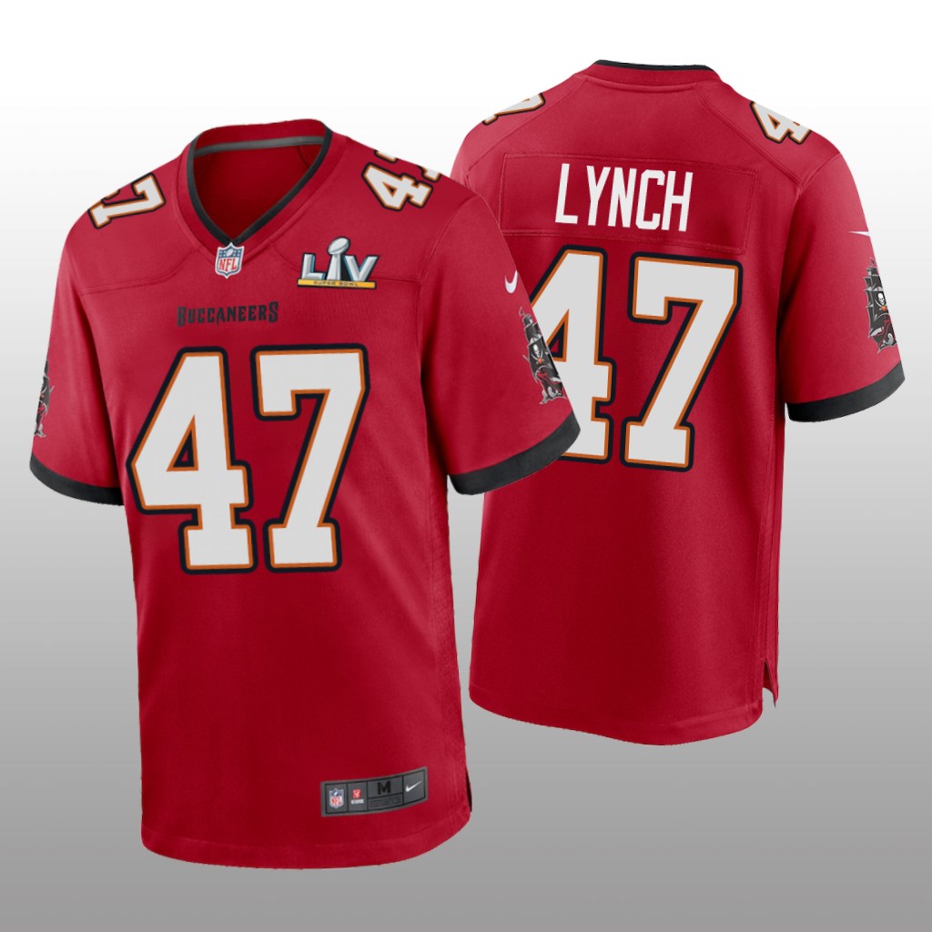 Tampa Bay Buccaneers John Lynch Red Game Jersey Super Bowl LV - Men's