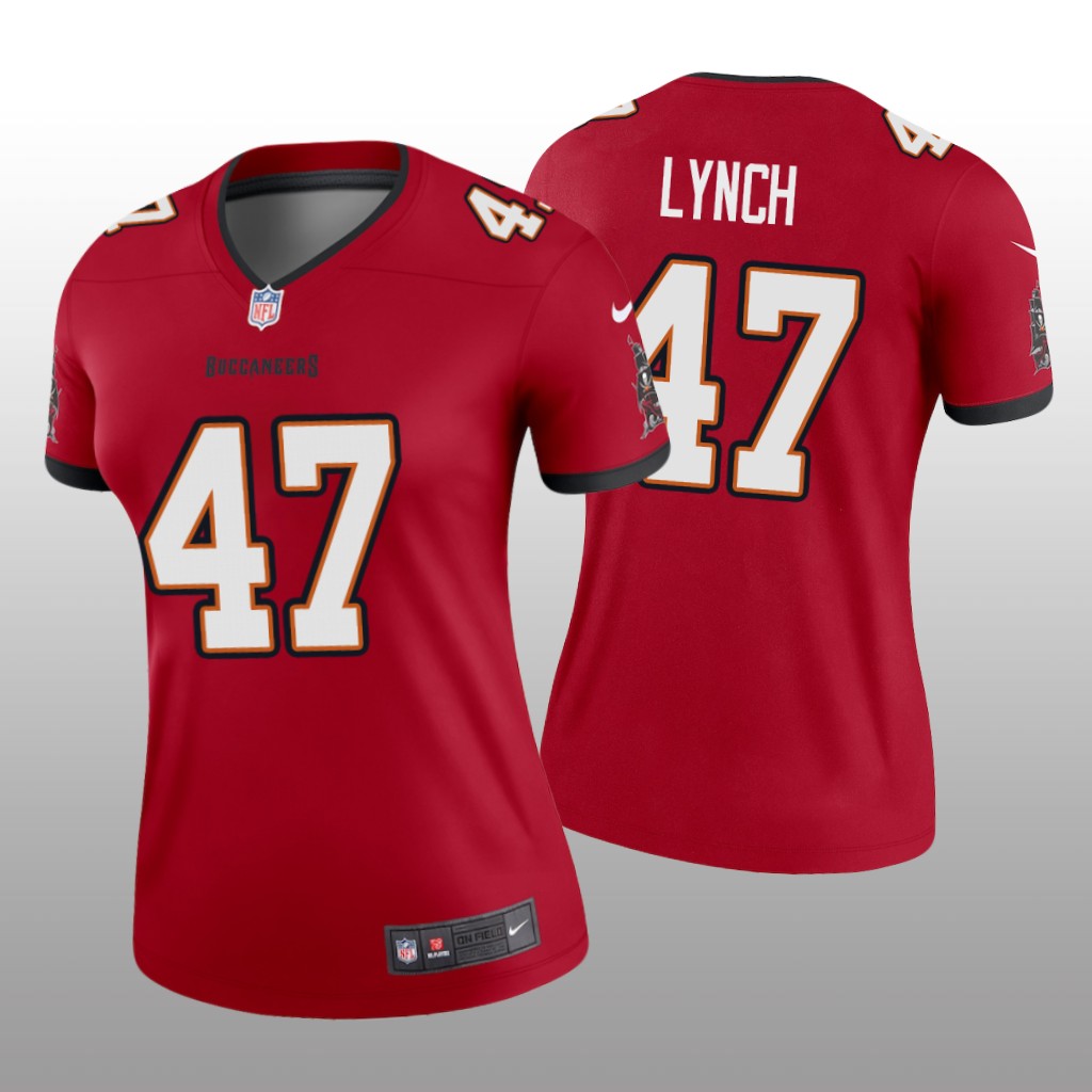 Tampa Bay Buccaneers John Lynch Red Jersey Legend - Women's