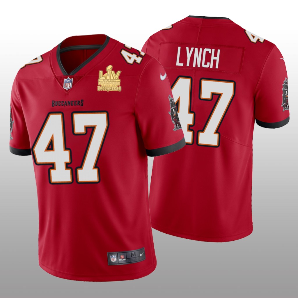 Tampa Bay Buccaneers John Lynch Red Vapor Limited Jersey Super Bowl LV Champions - Men's