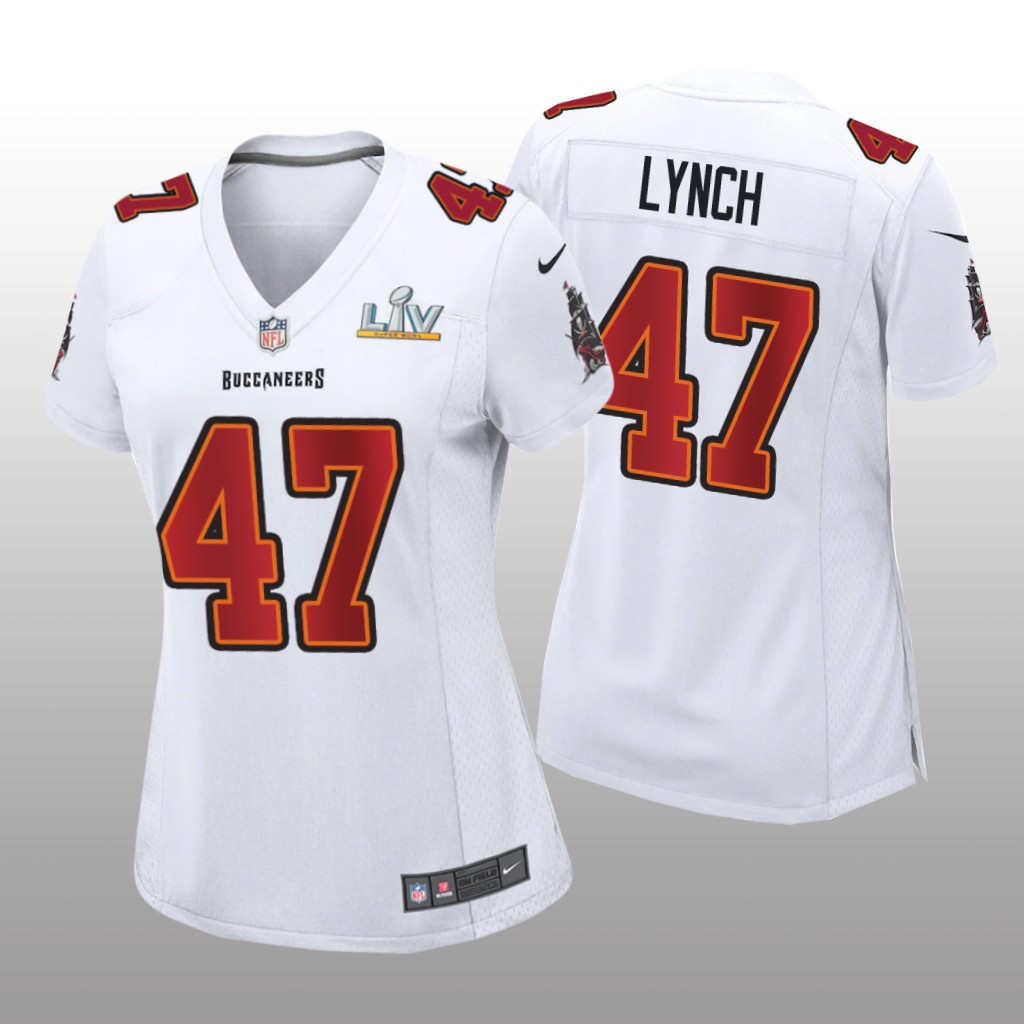 Tampa Bay Buccaneers John Lynch White Game Fashion Jersey Super Bowl LV - Women's