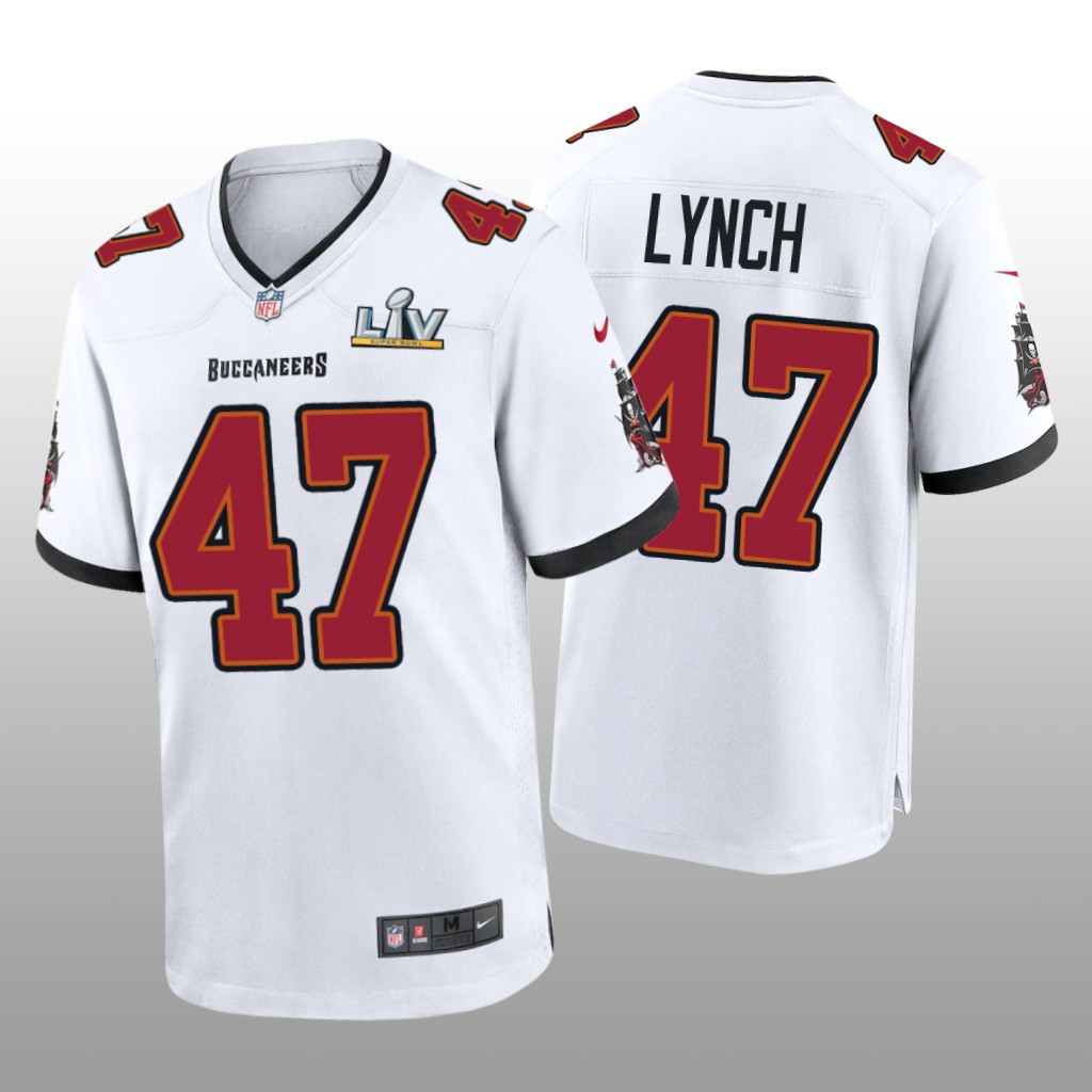 Tampa Bay Buccaneers John Lynch White Game Jersey Super Bowl LV - Men's