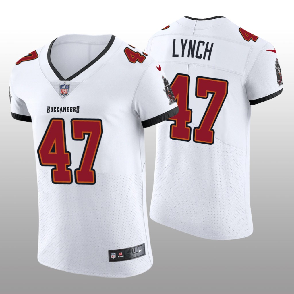 Tampa Bay Buccaneers John Lynch White Jersey 2020 Vapor Elite Men's