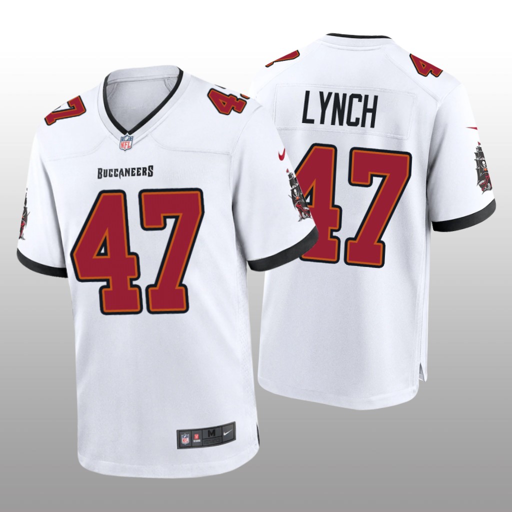 Tampa Bay Buccaneers John Lynch White Jersey Game - Men's