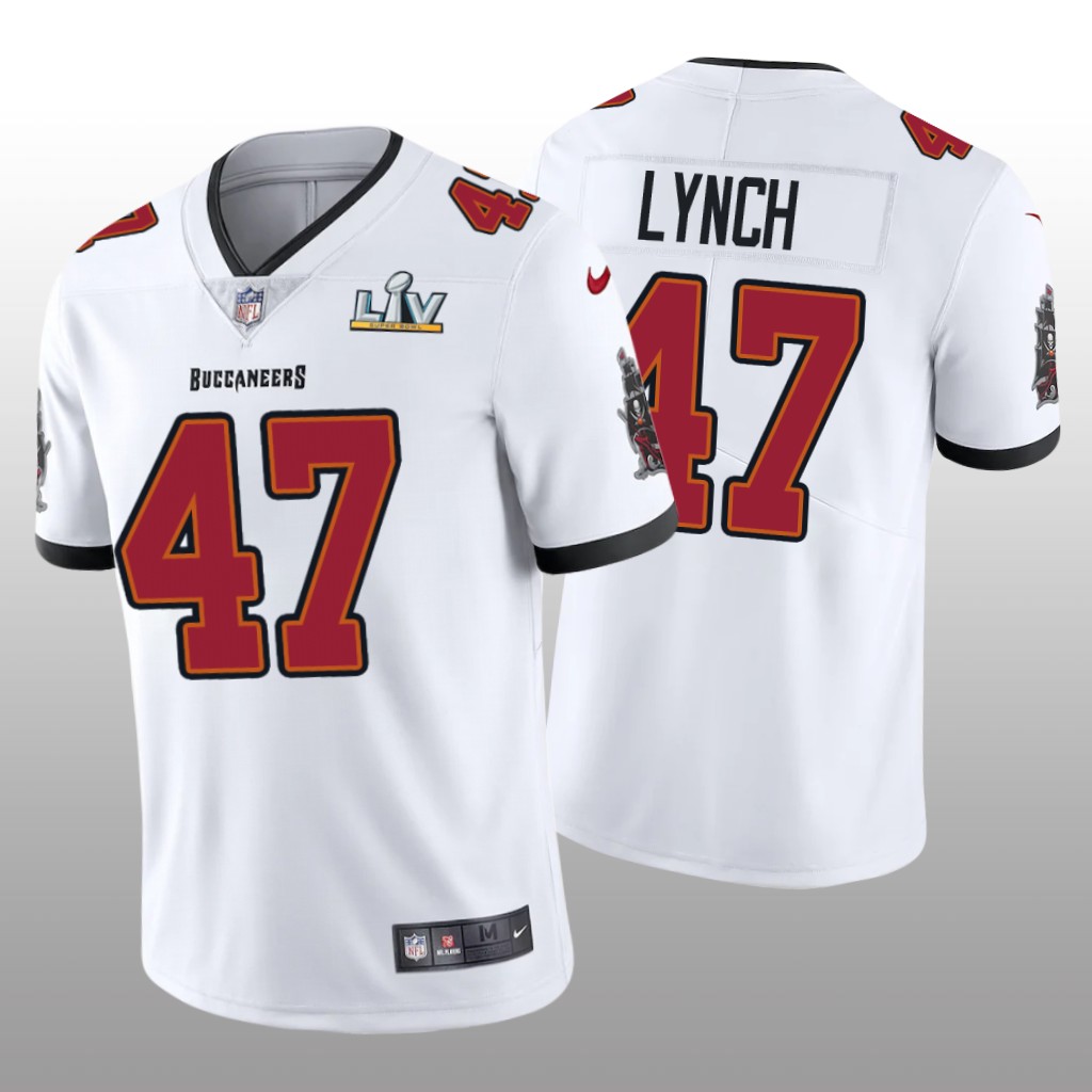 Tampa Bay Buccaneers John Lynch White Vapor Limited Jersey Super Bowl LV - Men's