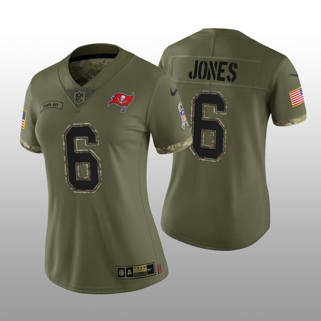 Tampa Bay Buccaneers Julio Jones Olive Limited Jersey 2022 Salute To Service - Women's