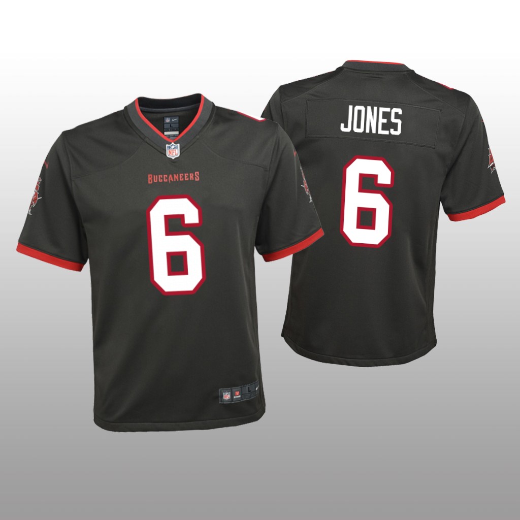 Tampa Bay Buccaneers Julio Jones Pewter Jersey Alternate Game - Youth