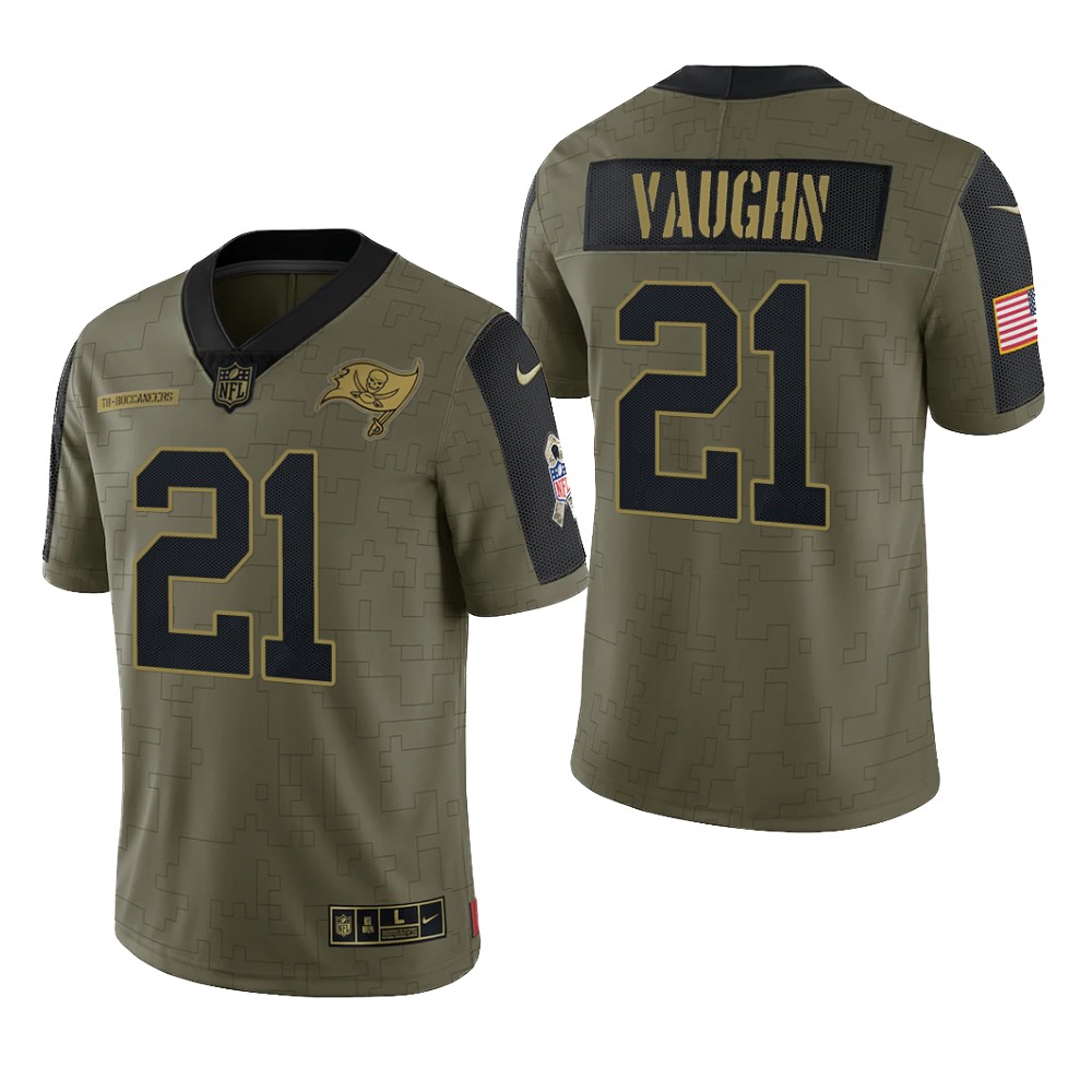 Tampa Bay Buccaneers Ke'Shawn Vaughn Olive Limited Jersey 2021 Salute To Service - Men's