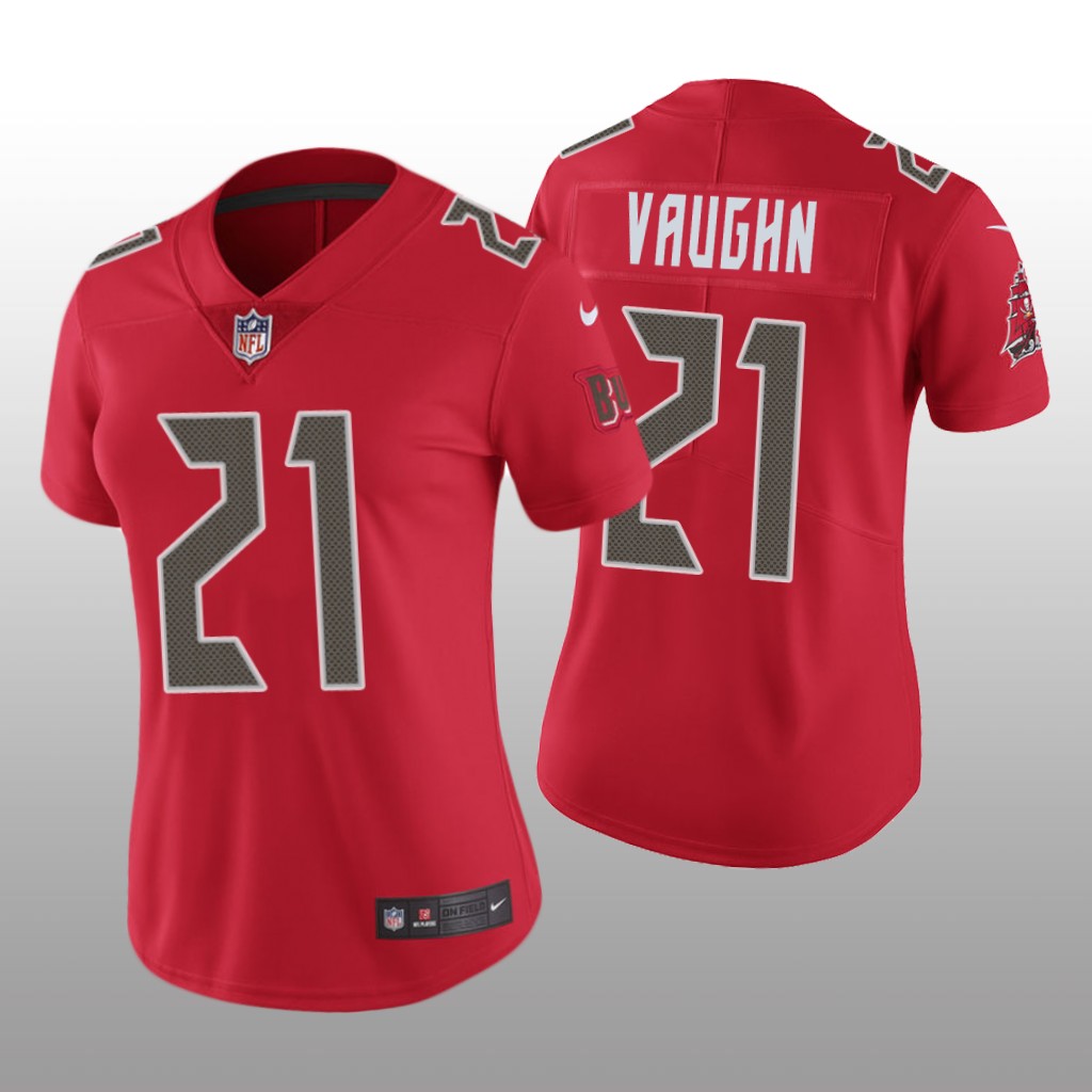Tampa Bay Buccaneers Ke'Shawn Vaughn Red Jersey Color Rush Limited - Women's