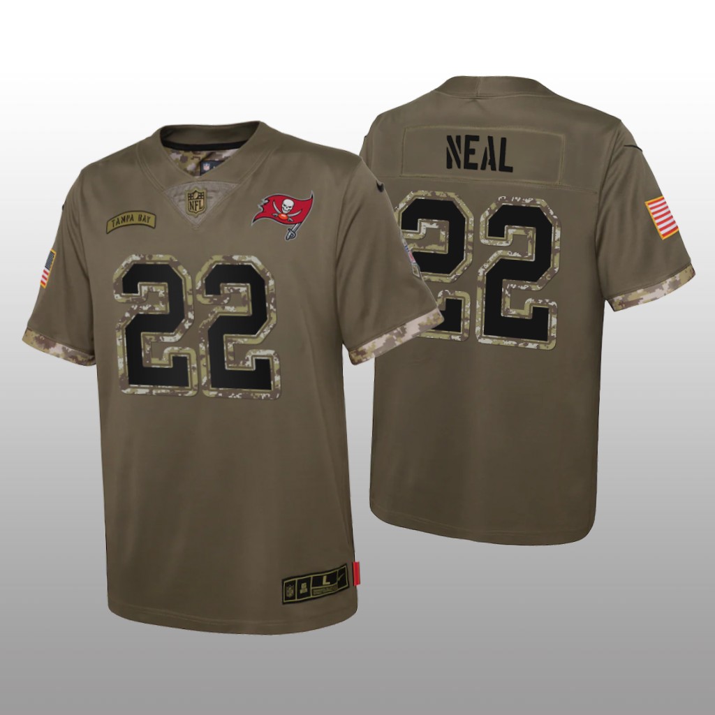 Tampa Bay Buccaneers Keanu Neal Olive Limited Jersey 2022 Salute To Service - Youth