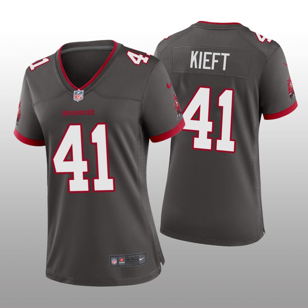 Tampa Bay Buccaneers Ko Kieft Pewter Jersey Alternate Game - Women's