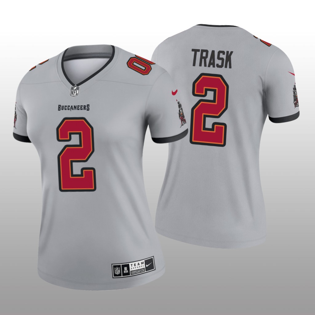 Tampa Bay Buccaneers Kyle Trask Gray Jersey Inverted Legend - Women's