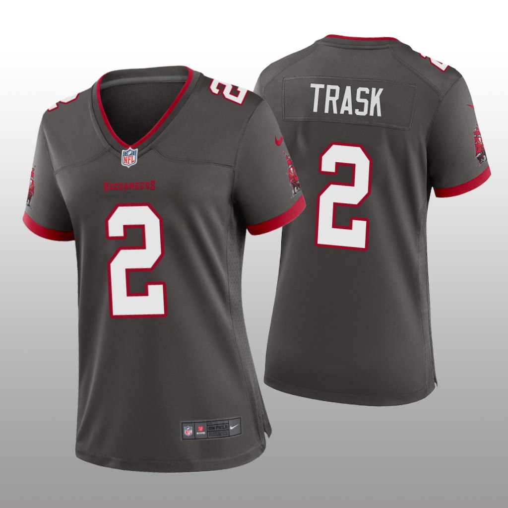 Tampa Bay Buccaneers Kyle Trask Pewter Jersey Alternate Game - Women's