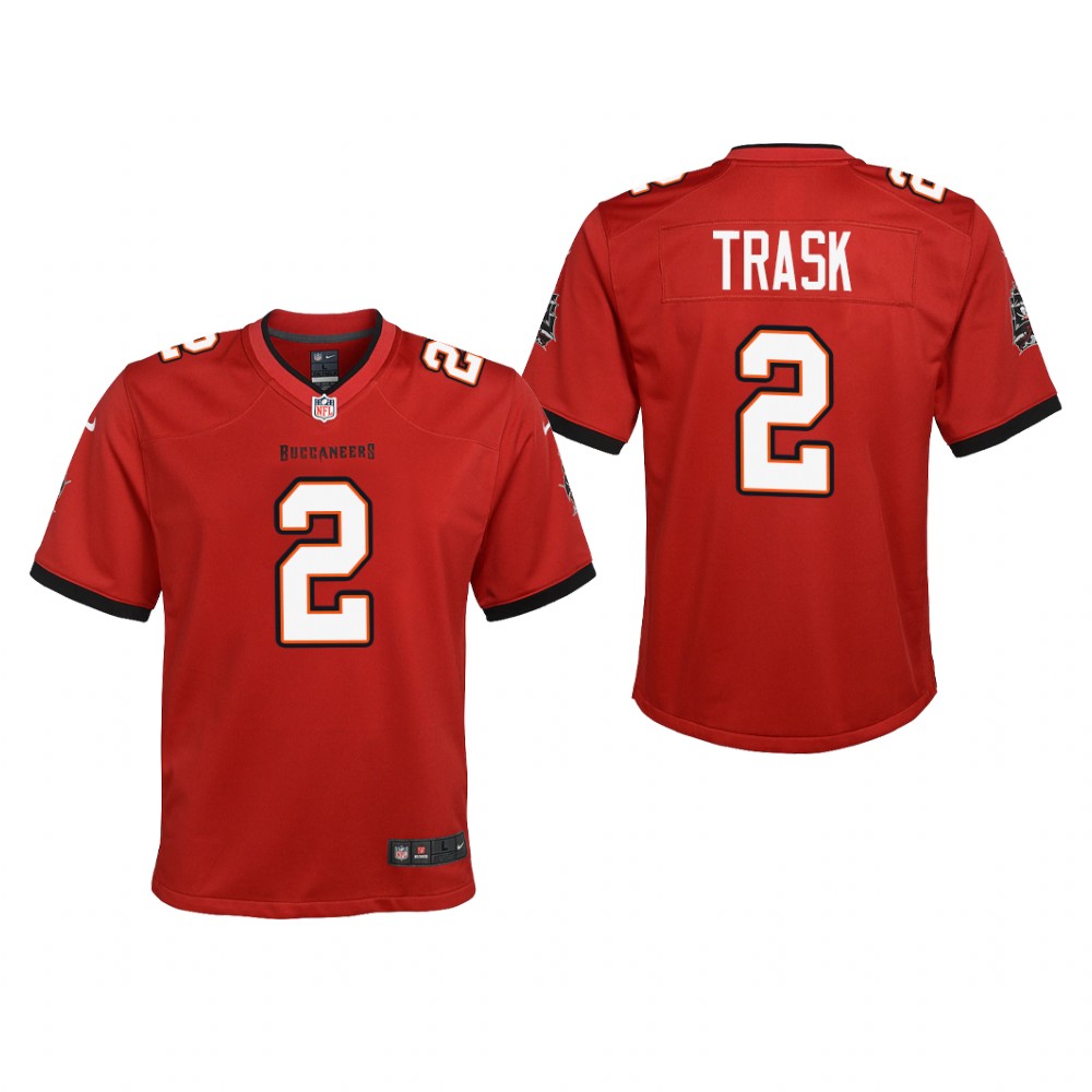 Tampa Bay Buccaneers Kyle Trask Red Jersey Game - Youth