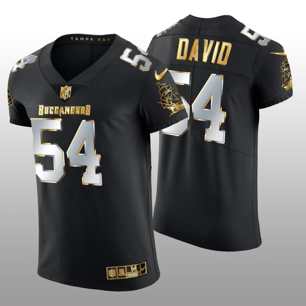Tampa Bay Buccaneers Lavonte David Black Elite Jersey Golden Edition Men's