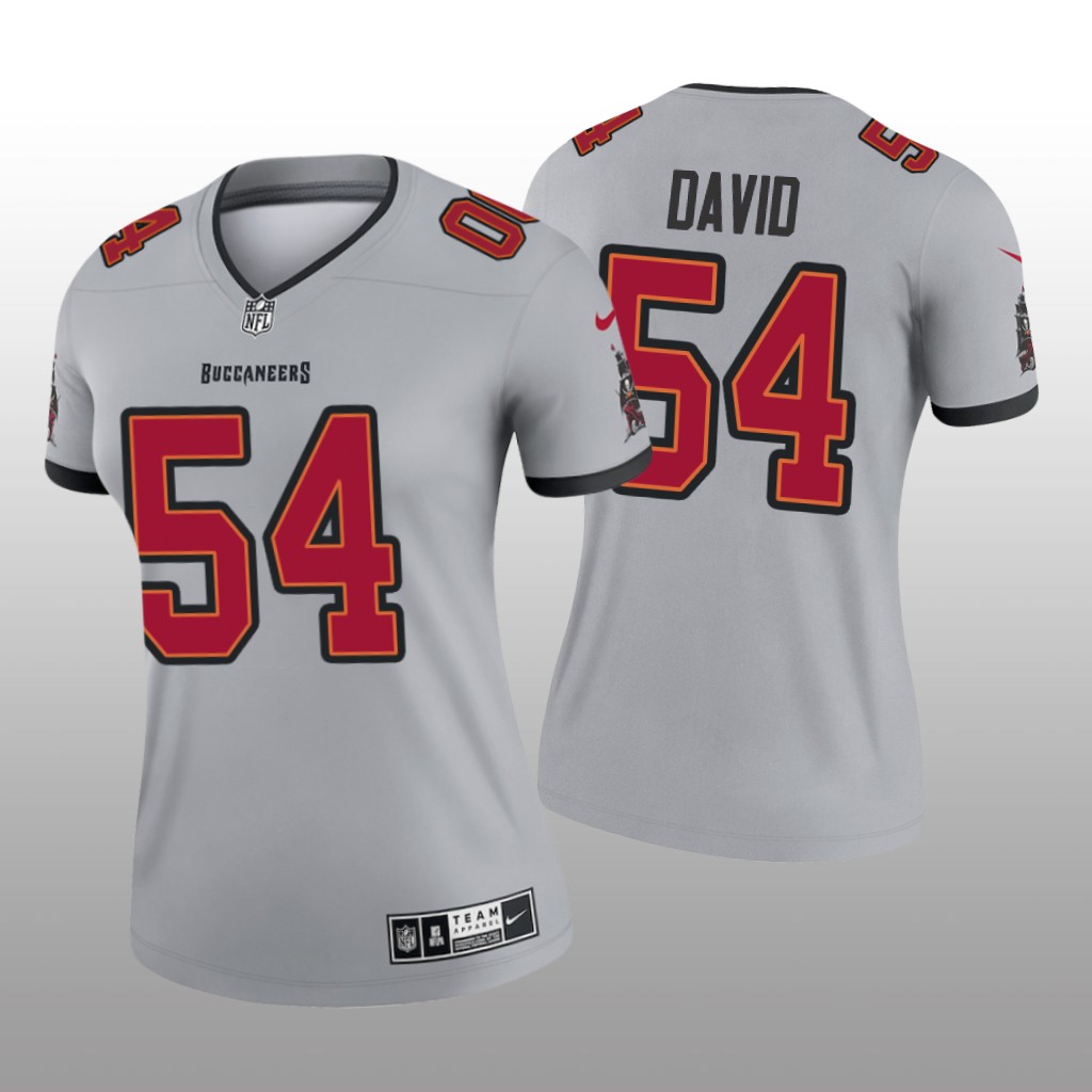 Tampa Bay Buccaneers Lavonte David Gray Jersey Inverted Legend - Women's