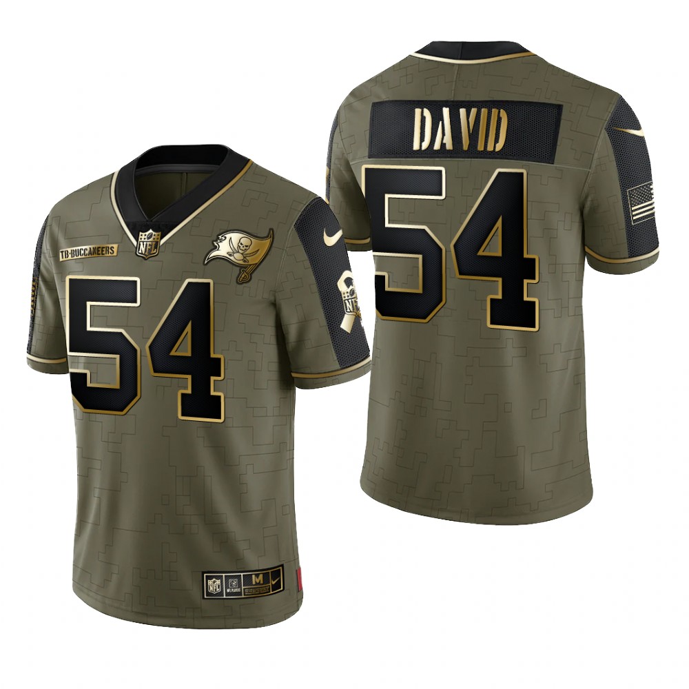 Tampa Bay Buccaneers Lavonte David Olive Gold Limited Jersey 2021 Salute To Service - Men's