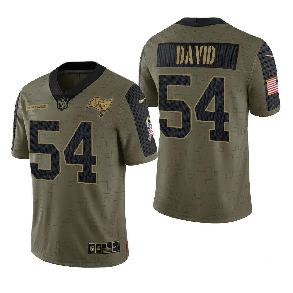 Tampa Bay Buccaneers Lavonte David Olive Limited Jersey 2021 Salute To Service - Men's