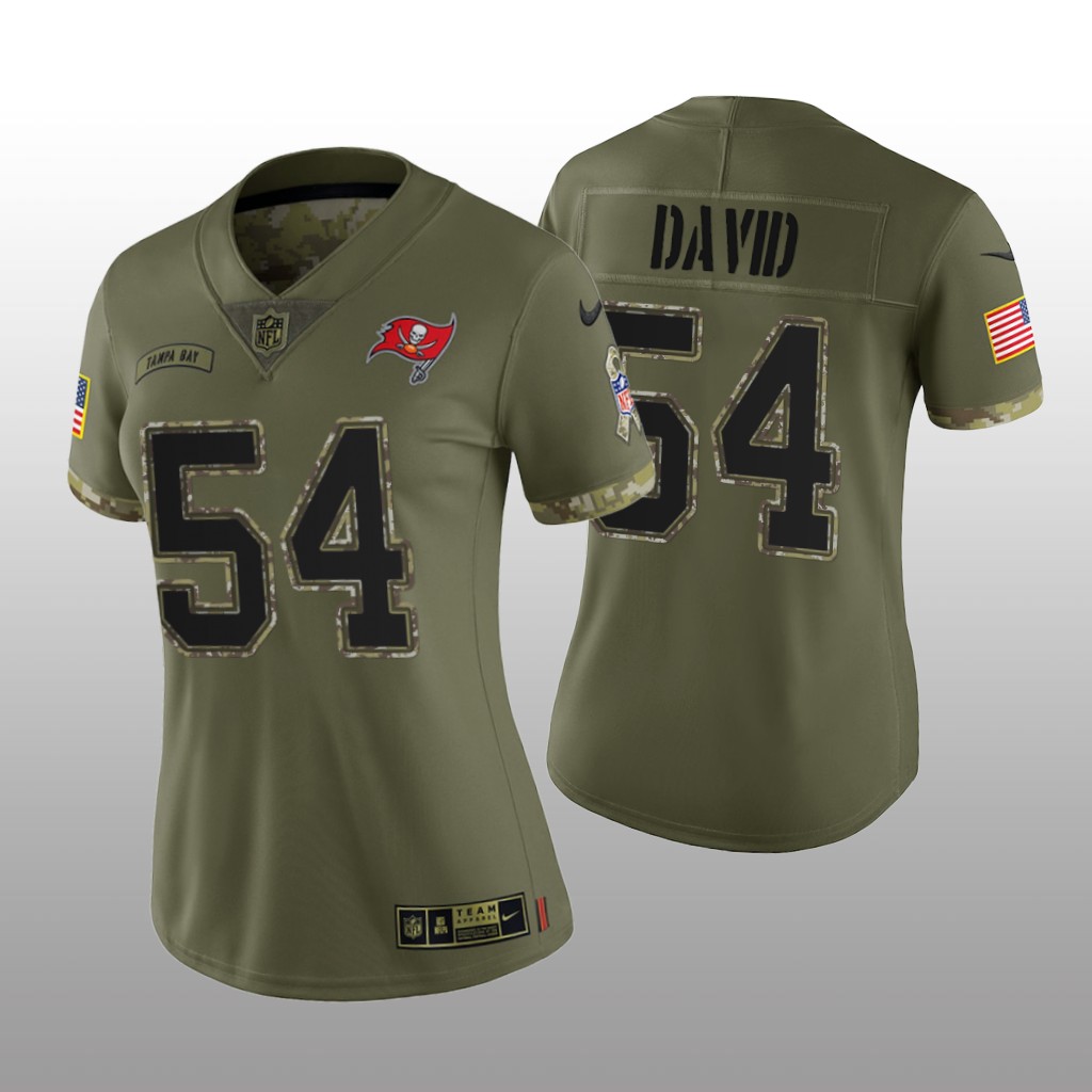 Tampa Bay Buccaneers Lavonte David Olive Limited Jersey 2022 Salute To Service - Women's
