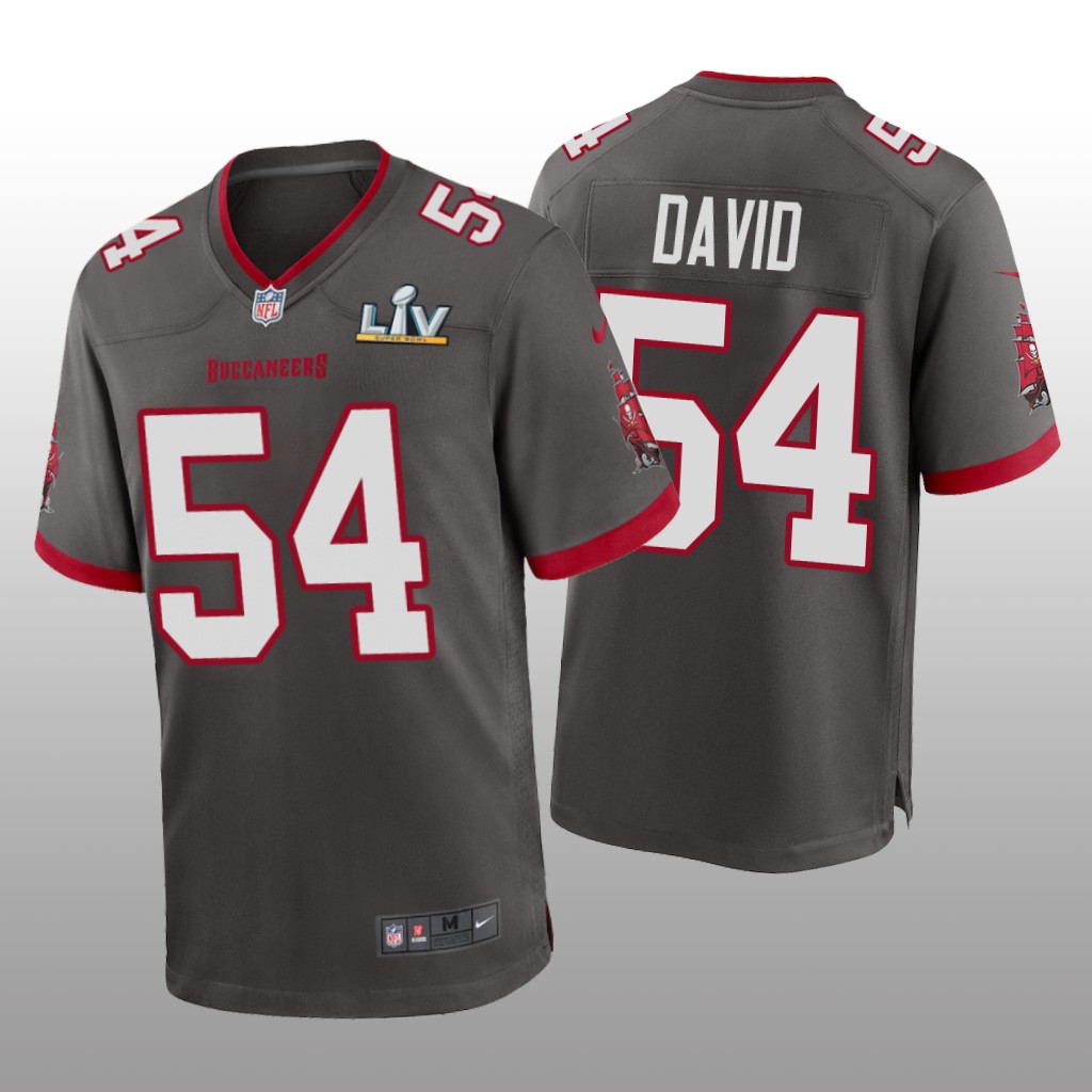 Tampa Bay Buccaneers Lavonte David Pewter Game Jersey Super Bowl LV - Men's