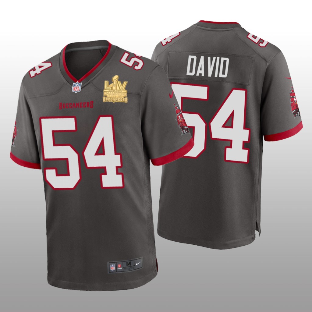 Tampa Bay Buccaneers Lavonte David Pewter Game Jersey Super Bowl LV Champions - Men's