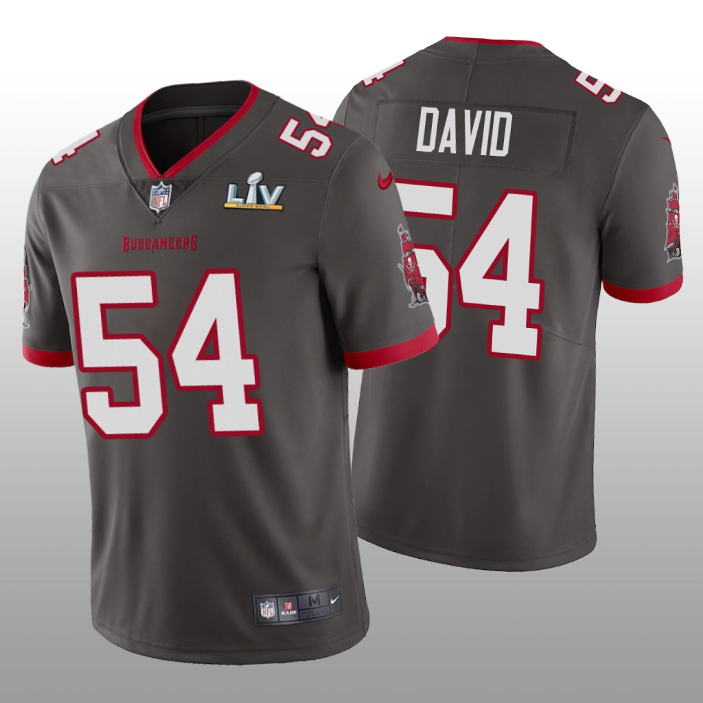 Tampa Bay Buccaneers Lavonte David Pewter Vapor Limited Jersey Super Bowl LV - Men's