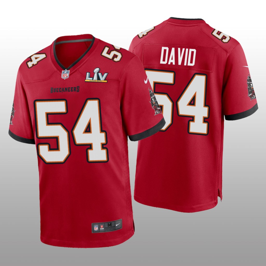 Tampa Bay Buccaneers Lavonte David Red Game Jersey Super Bowl LV - Men's