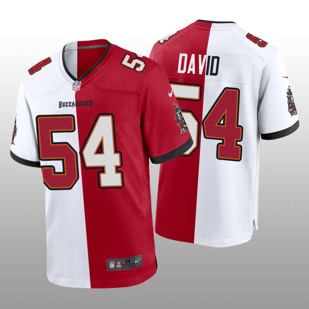 Tampa Bay Buccaneers Lavonte David Red White Two Tone Jersey Split - Men's