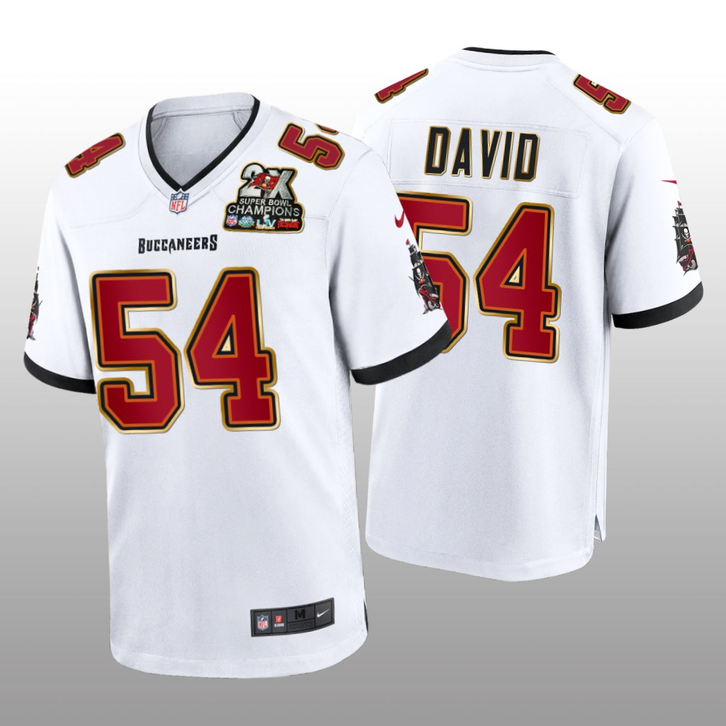 Tampa Bay Buccaneers Lavonte David White Game 2X Super Bowl Champions Patch - Men's