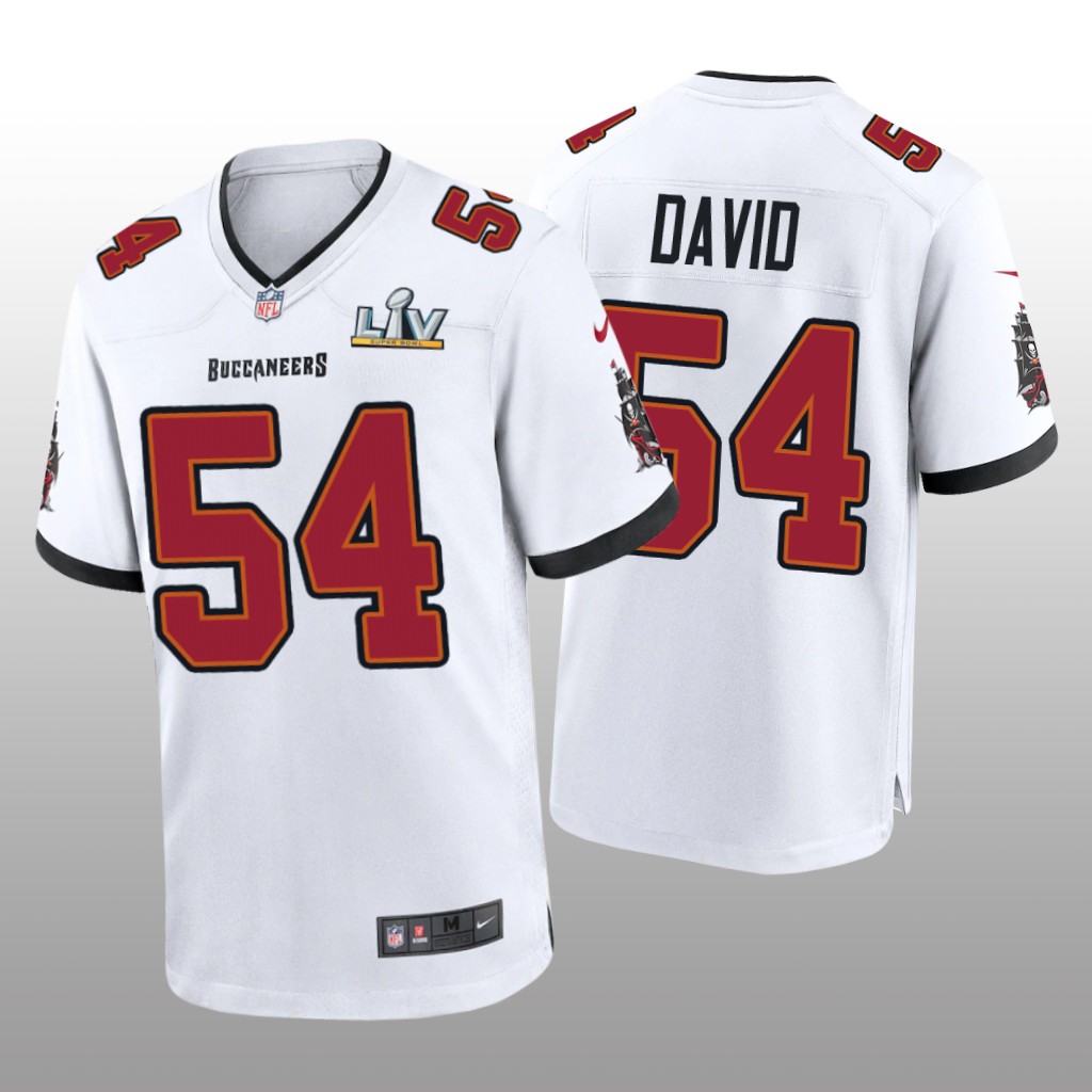 Tampa Bay Buccaneers Lavonte David White Game Jersey Super Bowl LV - Men's
