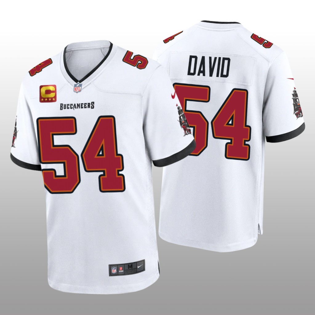 Tampa Bay Buccaneers Lavonte David White Jersey Captain Patch - Men's