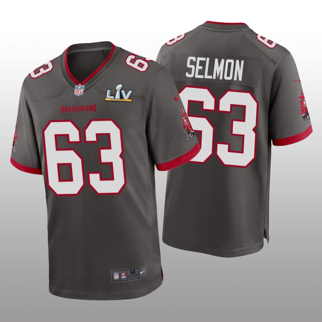 Tampa Bay Buccaneers Lee Roy Selmon Pewter Game Jersey Super Bowl LV - Men's