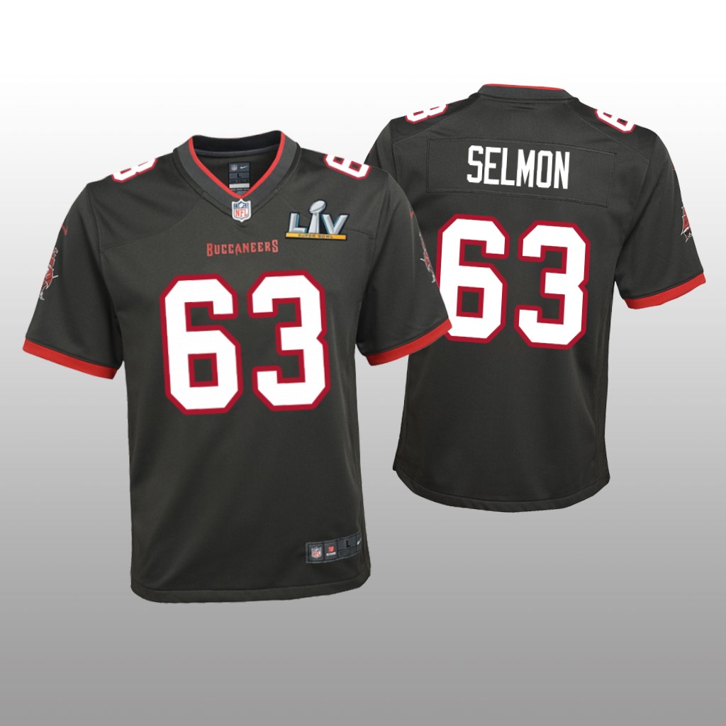 Tampa Bay Buccaneers Lee Roy Selmon Pewter Game Jersey Super Bowl LV - Youth