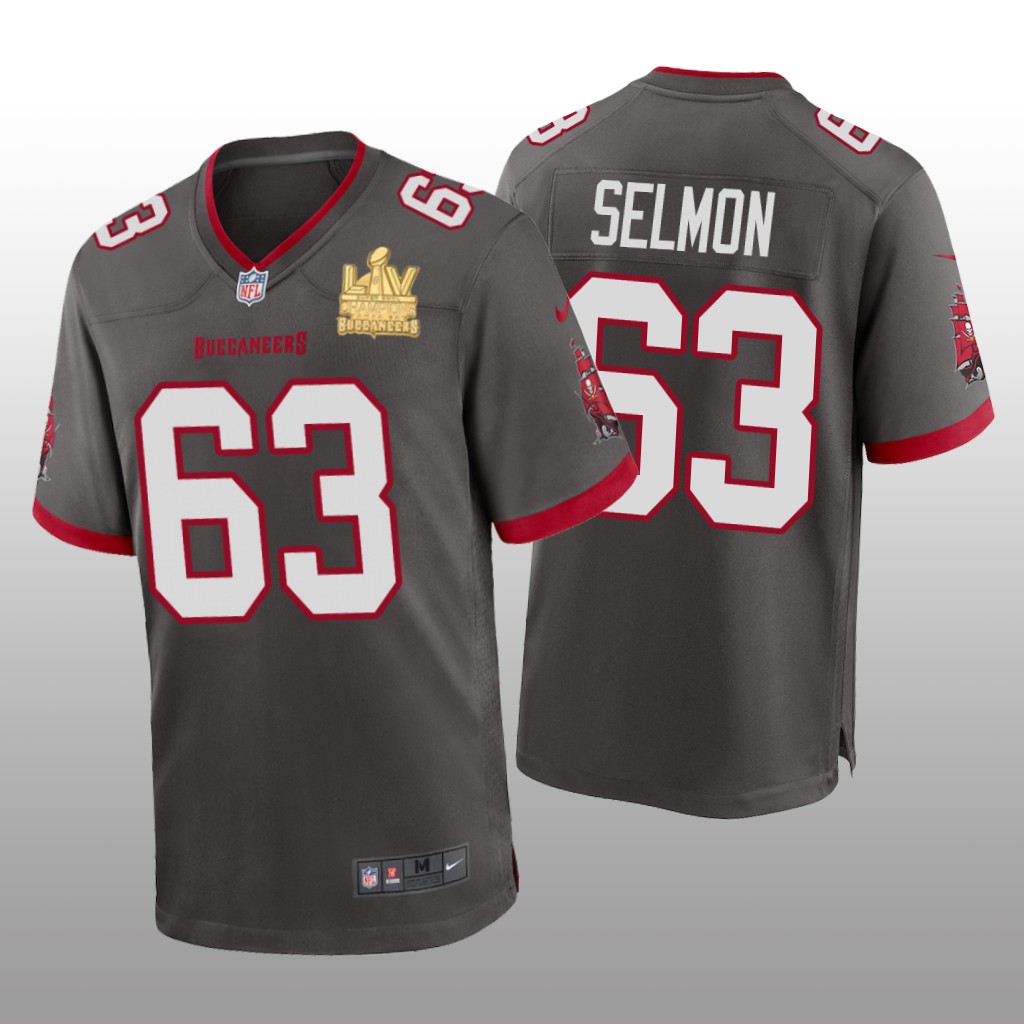 Tampa Bay Buccaneers Lee Roy Selmon Pewter Game Jersey Super Bowl LV Champions - Men's