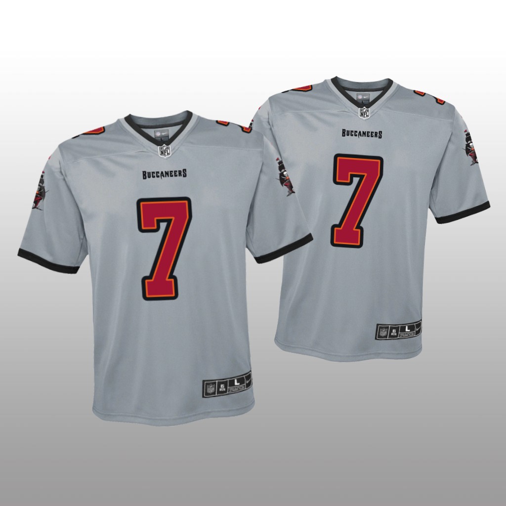 Tampa Bay Buccaneers Leonard Fournette Gray Jersey Inverted Game - Youth
