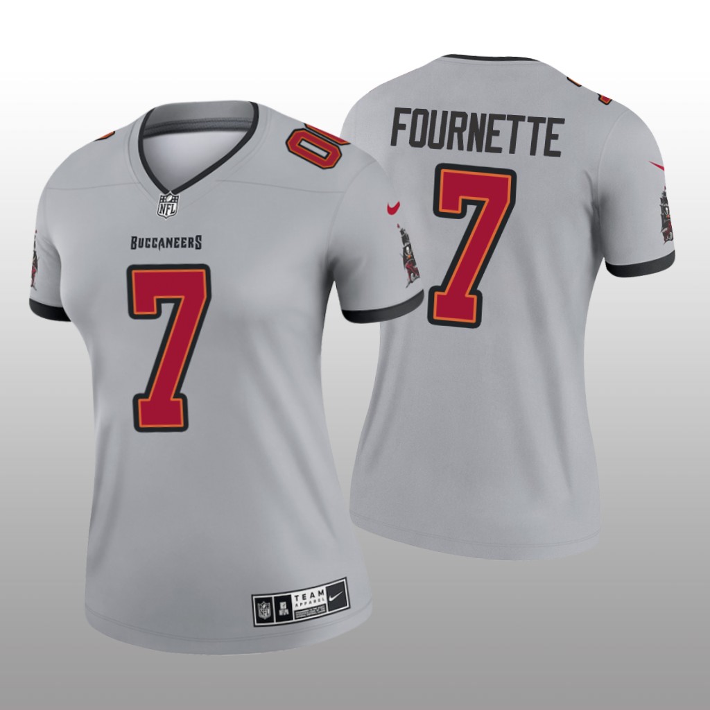 Tampa Bay Buccaneers Leonard Fournette Gray Jersey Inverted Legend - Women's