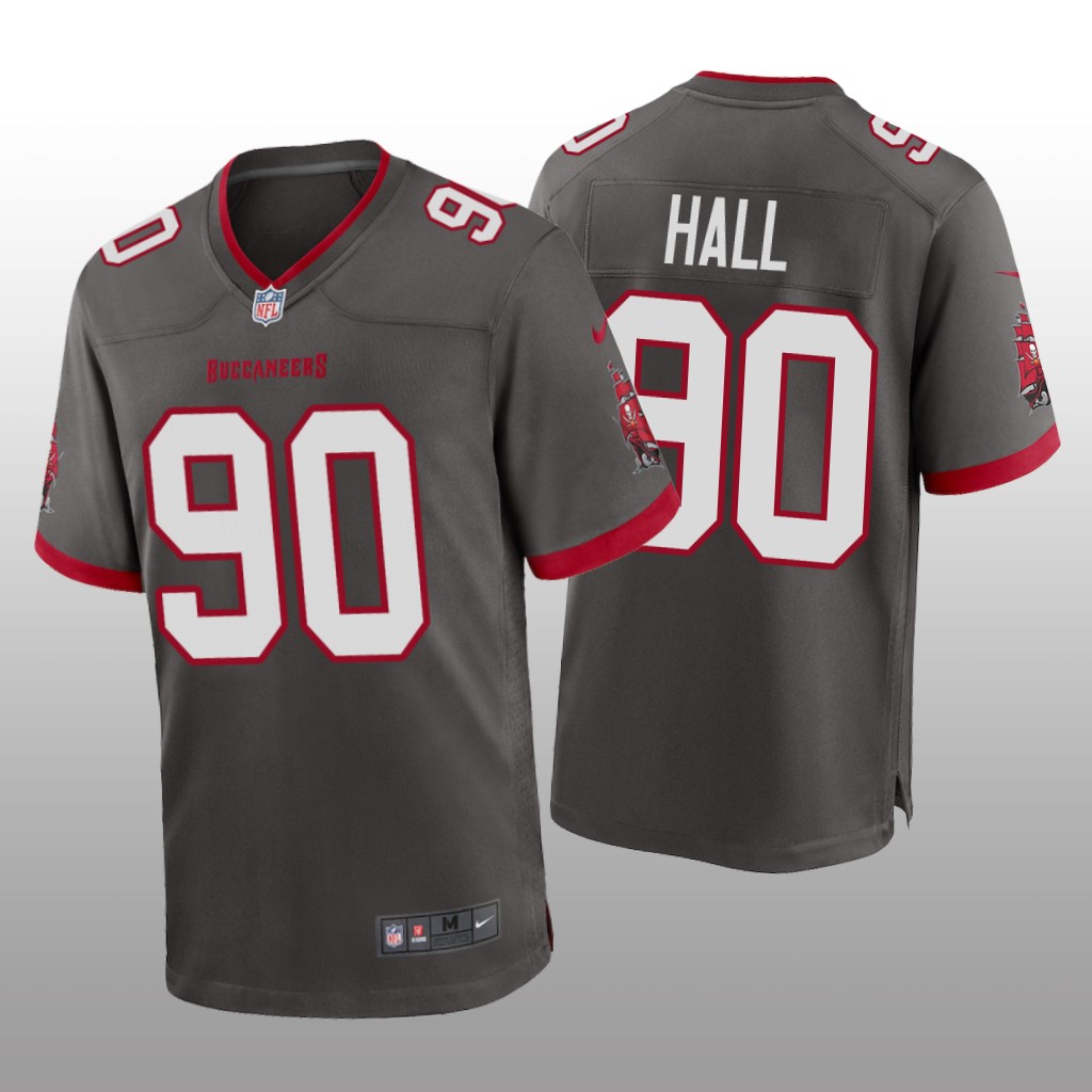 Tampa Bay Buccaneers Logan Hall Pewter Jersey Alternate Game - Men's