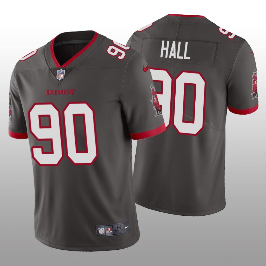 Tampa Bay Buccaneers Logan Hall Pewter Jersey Vapor Limited - Men's