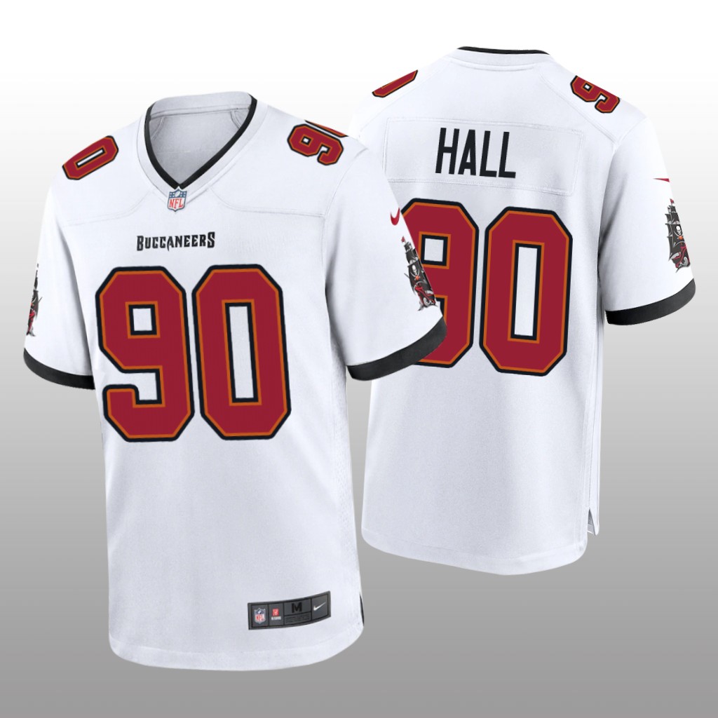 Tampa Bay Buccaneers Logan Hall White Jersey Game - Men's