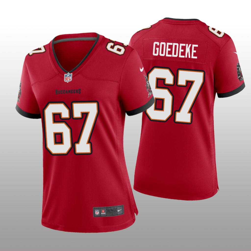 Tampa Bay Buccaneers Luke Goedeke Red Jersey Game - Women's