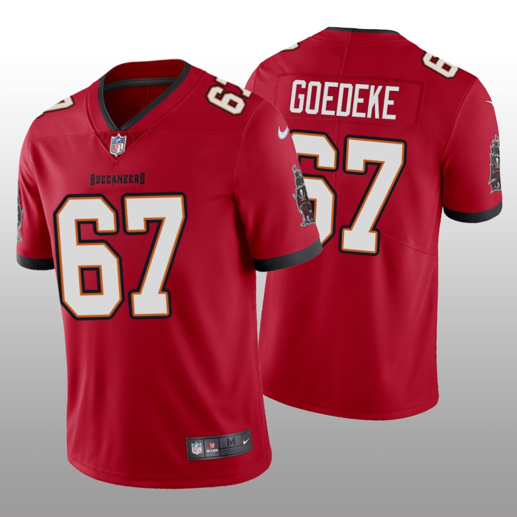 Tampa Bay Buccaneers Luke Goedeke Red Jersey Vapor Limited - Men's
