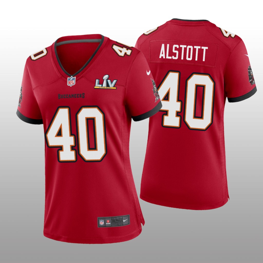 Tampa Bay Buccaneers Mike Alstott Red Game Jersey Super Bowl LV - Women's