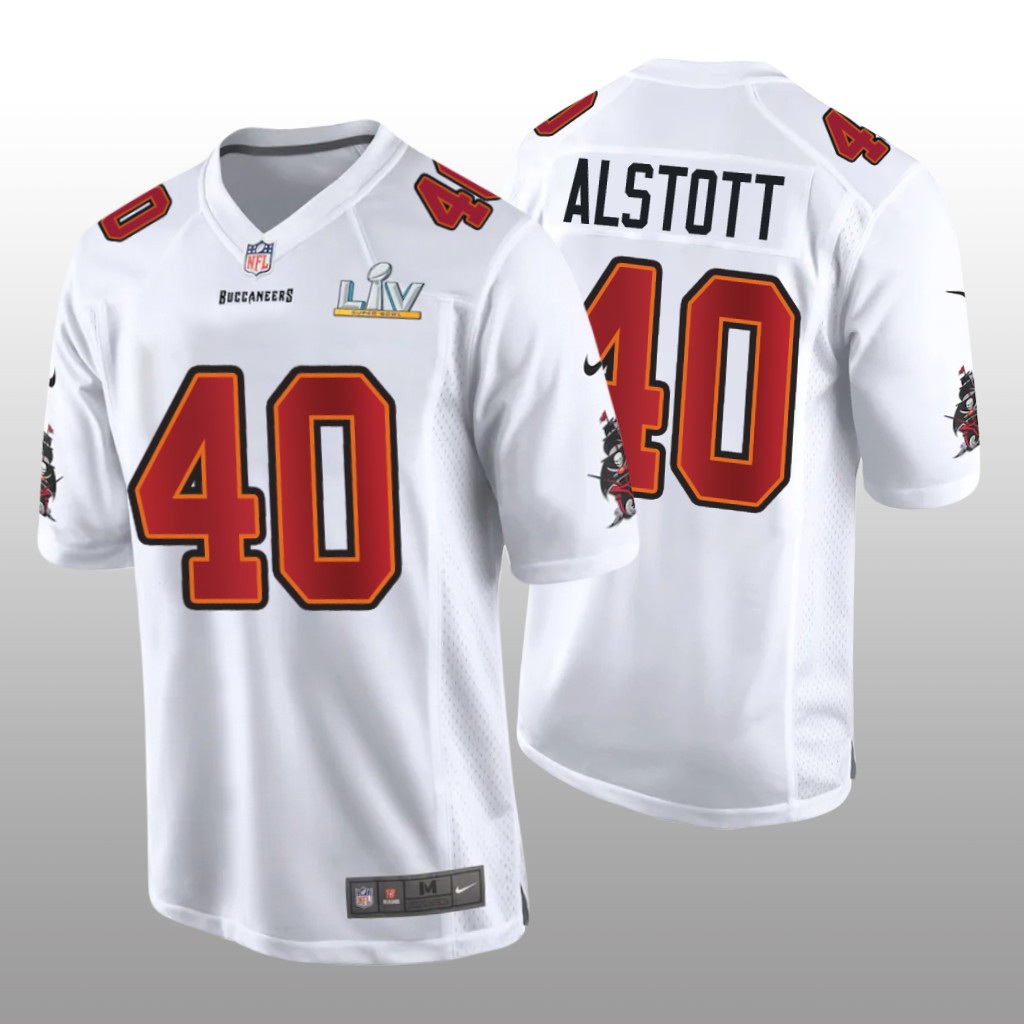 Tampa Bay Buccaneers Mike Alstott White Game Fashion Jersey Super Bowl LV - Men's