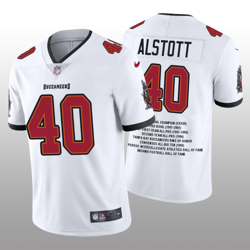 Tampa Bay Buccaneers Mike Alstott White Limited Edition Career Highlight - Men's