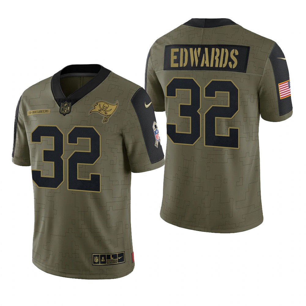 Tampa Bay Buccaneers Mike Edwards Olive Limited Jersey 2021 Salute To Service - Men's