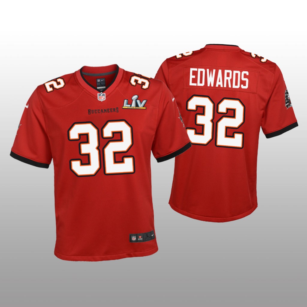 Tampa Bay Buccaneers Mike Edwards Red Game Jersey Super Bowl LV - Youth