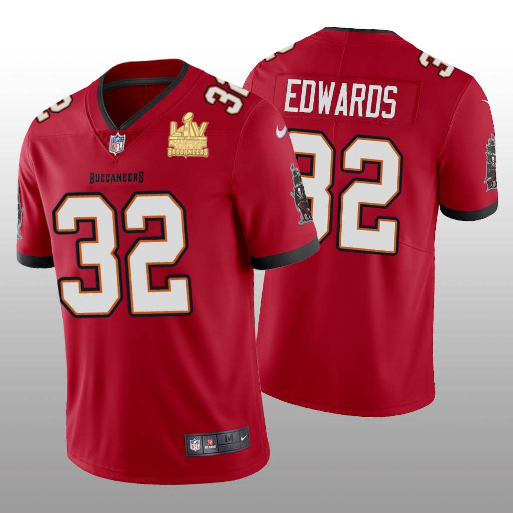 Tampa Bay Buccaneers Mike Edwards Red Vapor Limited Jersey Super Bowl LV Champions - Men's