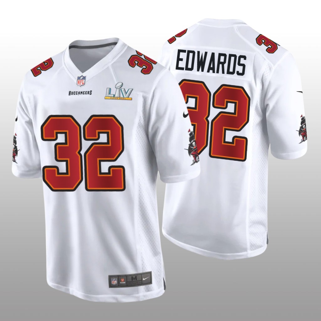 Tampa Bay Buccaneers Mike Edwards White Game Fashion Jersey Super Bowl LV - Men's